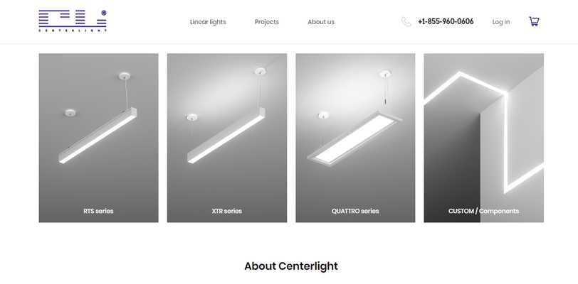 Разработка сайта для компании CENTERLIGHT